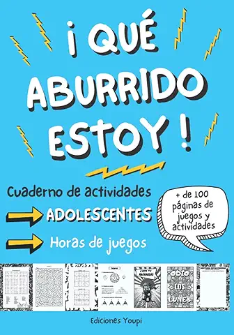 ¡Qué Aburrido Estoy! Cuaderno de Actividades para Adolescentes: Libro de Juegos de 12 a 17 Años | + 100 Páginas de Juegos y Actividades | Sopa de ... para Desahogarse Destroza Estas Páginas  