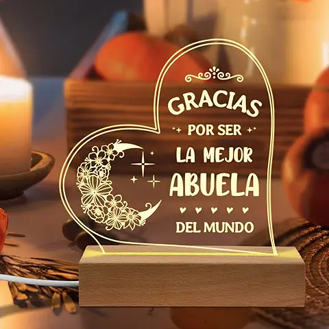 Regalo Abuela, Regalos para Abuela Luz Nocturna, Regalos Originales Abuela, Regalos Abuela Cumpleaños, Día de la Madre Navidad Regalos para Abuela de la Nietos Nietas  