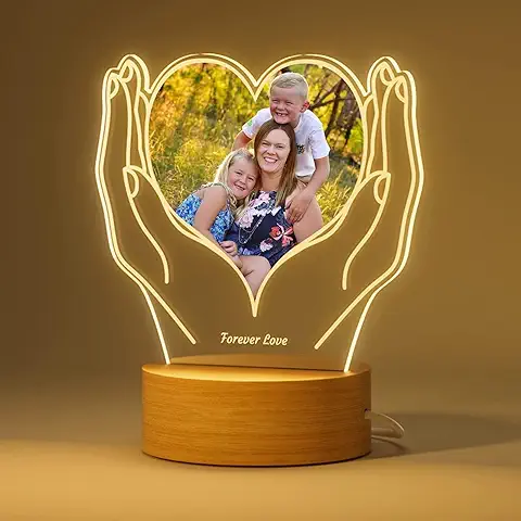 Regalos Personalizados con Foto - Luces de Noche en Forma Corazón Regalos Boda Originales, Regalos San Valentín, Regalos Cumpleaños Originales, Regalos Aniversario, Ideas Regalos Navidad 2023  