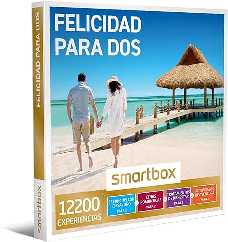 Smartbox - Caja Regalo Felicidad para Dos - Idea de Regalo - 1 Experiencia de Gastronomía, Aventura o Bienestar para 2 Personas  