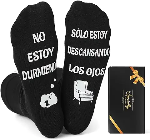 Sunia Calcetines Divertidos Hombre, Calcetines Antideslizantes de Hombre, Regalos Hombre Originales, Regalo Hombre Cumpleaños, Navidad, Día del Padre, Regalos para Papá Abuelo Mamá Abuela Marido Novio  