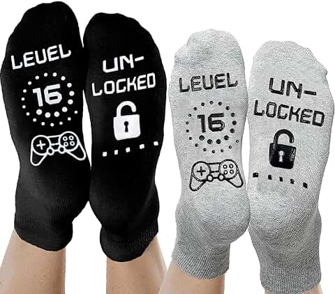 Tarklanda Calcetines de Juego Regalo de Cumpleaños para Niño Calcetín Antideslizante Divertido Regalo de Calcetines para Niño, Amigos, Adolescentes, Hijos en Cumpleaños  