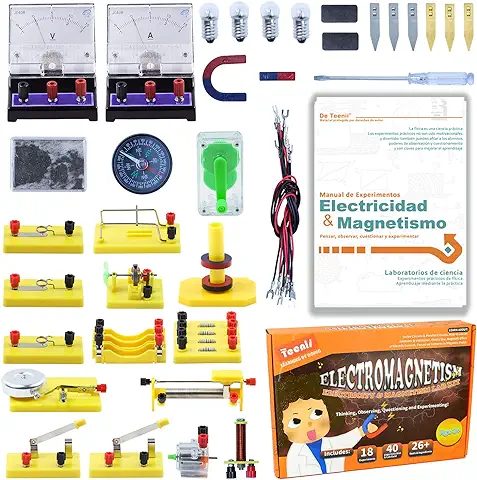 Teenii Kit de Ciencia Experimentos para Niños de 8-16 Años, Ideas de Regalo de Cumpleaños y Navidad, Conjunto de Aprendizaje de Circuito de Electricidad y Magnetismo Stem Física Juguetes Educativos Teenii Kit de Ciencia Experimentos para Niños de 8-16 Años, Ideas de Regalo de Cumpleaños y Navidad, Conjunto de Aprendizaje de Circuito de Electricidad y Magnetismo Stem Física Juguetes Educativos