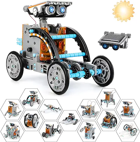 Weinsamkeit Robots Solares, 13 en 1 Kit de Robot Solar STEM Juegos Educativos Robotica Ciencia Construcción de Juguetes Robótica Manualidades Kit Regalos para Juegos Niños Niña de 8 9 10 11 12 13 Años  