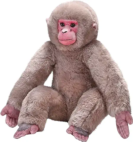 Wild Republic Artist Collection Macaco Japonés, 38 cm, para Regalar a Niños; Juguete de Peluche Relleno de Material Hecho de Botellas de Agua Recicladas  