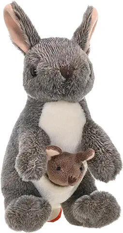 Wild Republic Cuddlekins Mini Canguro con Joey, Animales de Peluche, 20 cm, Regalo Recién Nacido, Peluches para Niños, Juguete de Peluche, Peluches para Niñas, Elaborado con Botellas Recicladas  