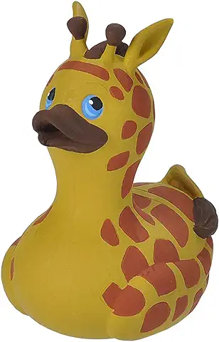 Wild Republic Rubber Duck Jirafa, Patos de Goma, Regalos para Bebé, Juguetes para la Bañera, Niños y Adultos, 10 cm  