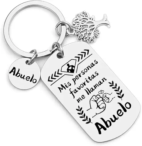 XQXQXZRegalo Abuelo Cumpleaños Llavero Abuelo Llavero Personalizados Regalos Originales para Hombre Regalo Hombre Regalos para Abuelo Regalo del Día de la Abuelo Regalos Navidad Llavero Hombre  