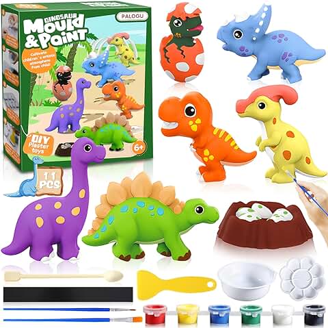 ZHHGOO Dinosaurios Toy Painting Kit,Kids Painting Crafts,Dinosaurios para Niños Regalo, Juego Manualidades de Yeso,DIY Kids Toy para de 3 a 12 Años, Regalos Cumpleaños Niños Navidad  