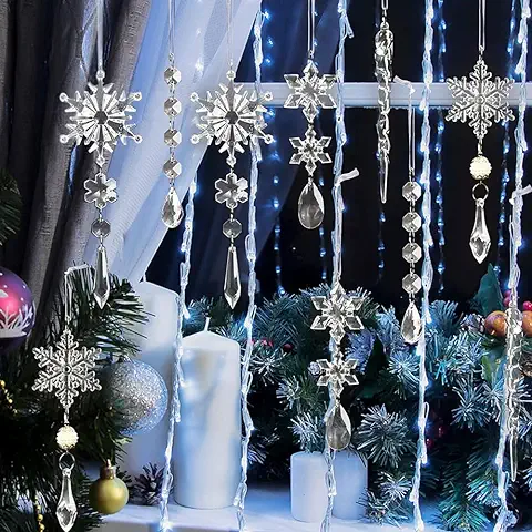10 Piezas Navidad Transparente Carámbanos Copo de Nieve, Copos de Nieve Acrílico Decoración,Colgante Acrílico de Copo de Nieve,Acrílico Carámbanos de Acrílico,Gotas de Copo de Nieve de Acrílico 10 Piezas Navidad Transparente Carámbanos Copo de Nieve, Copos de Nieve Acrílico Decoración,Colgante Acrílico de Copo de Nieve,Acrílico Carámbanos de Acrílico,Gotas de Copo de Nieve de Acrílico