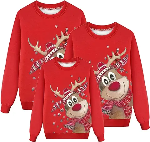2023 Sudaderas Navideñas Familiares Suéter Familia Invierno Jersey Navideño Familiar Manga Larga Pullover Mujer Hombre Niño Niña Chica Chico Christmas Jumper Blusas Cuello Redondo Tops Talla Grande 2023 Sudaderas Navideñas Familiares Suéter Familia Invierno Jersey Navideño Familiar Manga Larga Pullover Mujer Hombre Niño Niña Chica Chico Christmas Jumper Blusas Cuello Redondo Tops Talla Grande