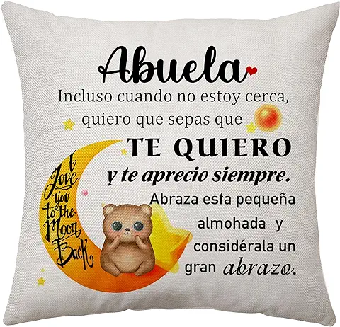 Aconesong Regalos para Abuela Funda de Cojines Regalo para Abuela Regalo de Cumpleaños de Abuela Personalizado para Abuela, Día del Madre Aniversario para Abuela (Abuela)  