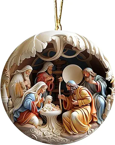 Adornos de Belén de Navidad – Adorno Colgante Acrílico 3D, Colgante de Belén, Decoración del árbol de Navidad, Nacimiento de Jesús, Decoración Cristiana, Regalo para Familiares Amigos y Cristianos Adornos de Belén de Navidad – Adorno Colgante Acrílico 3D, Colgante de Belén, Decoración del árbol de Navidad, Nacimiento de Jesús, Decoración Cristiana, Regalo para Familiares Amigos y Cristianos