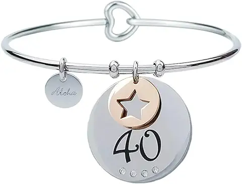 Aloha Pulseras de Cumpleaños 18 20 30 40 50 y 60 con Cristales de Acero, Cristal Acero Aleado Aloha Pulseras de Cumpleaños 18 20 30 40 50 y 60 con Cristales de Acero, Cristal Acero Aleado