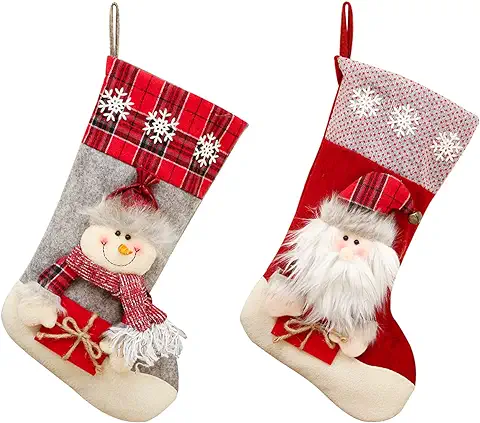 Calcetín Navidad 2 Piezas Grande Juego Medias de Navidad Bolsa de Regalo Adorno de Navidad Bolsa de Dulces Calcetín de Decoración Navideña para Llenar y Colgar para Fiestas Navideñas Familiares Calcetín Navidad 2 Piezas Grande Juego Medias de Navidad Bolsa de Regalo Adorno de Navidad Bolsa de Dulces Calcetín de Decoración Navideña para Llenar y Colgar para Fiestas Navideñas Familiares