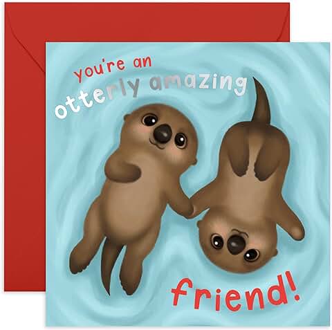 Central 23 - Tarjeta de Cumpleaños para Mejor Amigo - Otterly Amazing Friend - Tarjeta de Amistad para ella - Para él - Viene con Bonitas Calcomanías Central 23 - Tarjeta de Cumpleaños para Mejor Amigo - Otterly Amazing Friend - Tarjeta de Amistad para ella - Para él - Viene con Bonitas Calcomanías