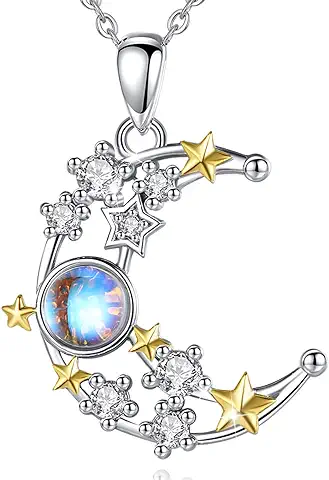 EUDORA Harmony Ball Vintage Collar para Mujer Plata de Ley 925, Collar the Witcher Colgante Energía Estrella Sol Luna Pentagrama Joyería Original Regalo para Mujer Madre Hija Hermanas 18 Niña, 45CM  