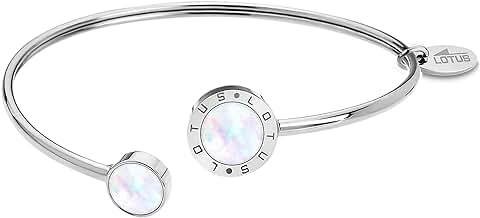 Lotus LS1837-2/1 D2JLS1837-2-1 - Pulsera de Acero Inoxidable con Círculo para Mujer, Brazalete Plateado, un Bonito Regalo para Navidad, Cumpleaños, día de San Valentín  