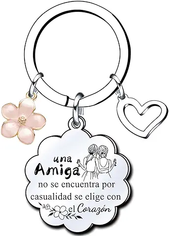 Lumengqi Regalo de Buenos Amigos Regalo Amiga Llaveros para Amigas y Hermanas Llaveros para Tu Mejor Amiga Regalo Amigas Originales Regalos de Cumpleaños Regalo Graduación Regalo Navidad  