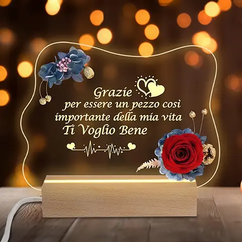 Miofula Rosa Eterna Regalos Originales para Mujer, Regalo Mama Abuela Hermanas Amigos, San Valentin Regalos Pareja, Regalo Navidad Aniversario  