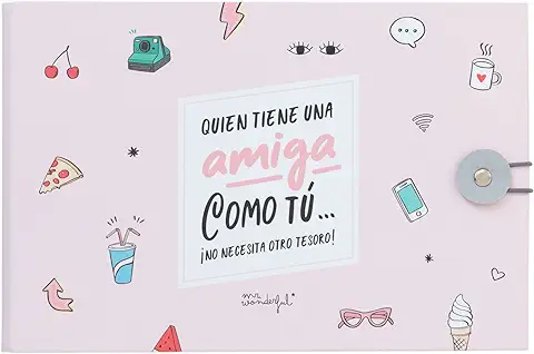 Mr. Wonderful Álbum de Fotos Amiga como Tú… ¡no Necesita Otro Tesoro, Papel, Multicolor, 23 x 15 x 3,5 cm  