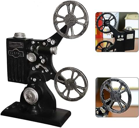 Proyector de Película de Resina de Estilo Vintage, Modelo de Figurita, Accesorios de Figura para el Hogar, Oficina, Tienda, Cine, Escritorio, Decoración, Manualidades, Adorno, Regalo  