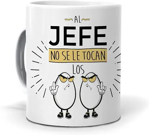 Taza de Cerámica Al Jefe no se le Tocan los Huevos  