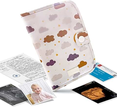 TENDS Portadocumentos Bebé-Porta Documentos bebe como Organizador de Tarjetas o Cartillas Médicas y Cosas para Bebes-Carpeta de bebe Ideal como Regalos Originales para Bebes Recien Nacidos  