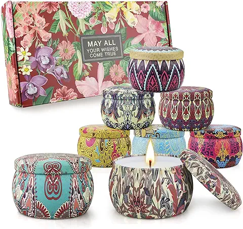 Yinuo Candle Velas Perfumadas, Juego de 8 Piezas, Cera de Soya Natural, Aroma de Flores y Hierbas, Regalos para Mujeres, Cumpleaños, Día de San Valentín, Navidad Yinuo Candle Velas Perfumadas, Juego de 8 Piezas, Cera de Soya Natural, Aroma de Flores y Hierbas, Regalos para Mujeres, Cumpleaños, Día de San Valentín, Navidad